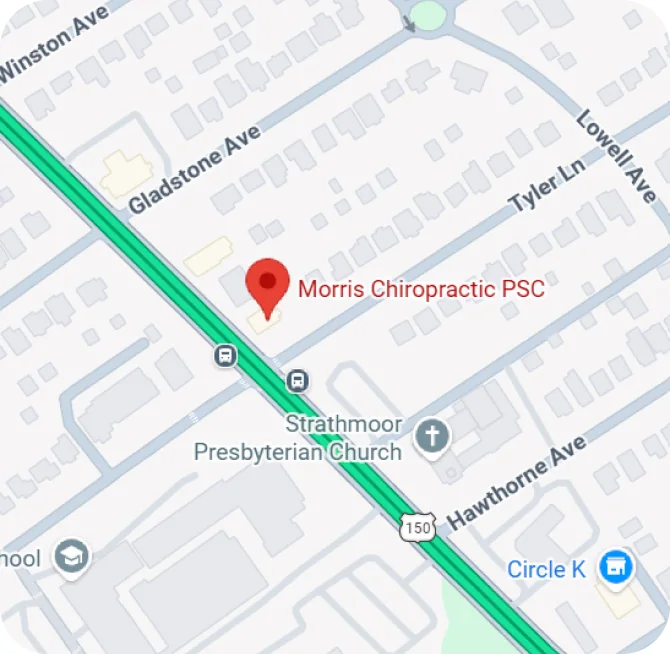 Map showing Morris Chiropractic PSC on Bardstown Road